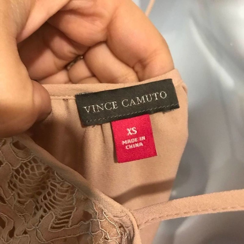 Vince Camuto | Off Shoulder Lace Blouse XS Pink - Picture 8 of 11